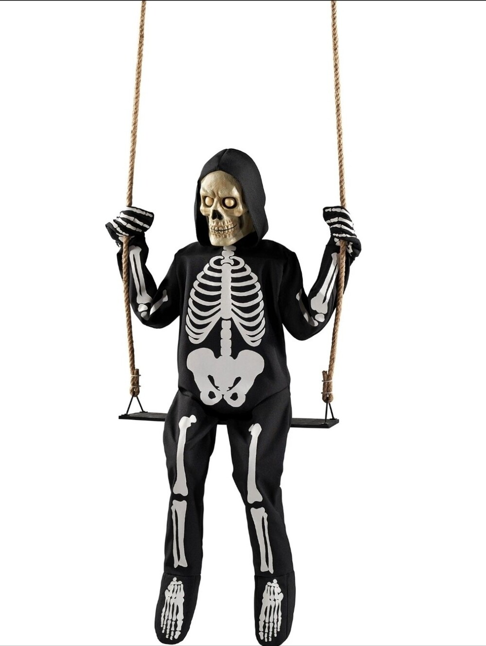 Spirit 34" Swinging Skeleton Boy Halloween Hanging Outdoor Decoration